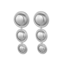 Fashion Favorite Three Balls Oorbellen - Zilverkleurig | 8 x 3 cm | Bijoux