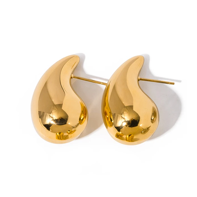 Fashion Favorite Druppel Oorbellen - Goudkleurig | 3,1 x 1,7 cm | Stainless Steel / Goldplated