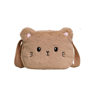 Fashion Favorite Fluffy Tasje - Poes Beige/Bruin