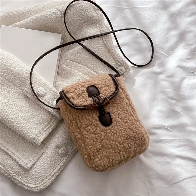 Telefoon Tasje - Teddy Camel | Polyester | 20 x 16 x 5 cm