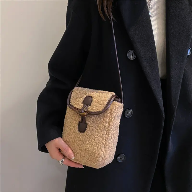 Telefoon Tasje - Teddy Camel | Polyester | 20 x 16 x 5 cm