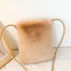 Fashion Favorite Fluffy Tasje - Brown Tea / Beige | 22 x 18 x 6 cm | Telefoontasje