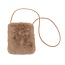 Fashion Favorite Fluffy Tasje - Coco Brown / Bruin | 22 x 18 x 6 cm | Telefoontasje