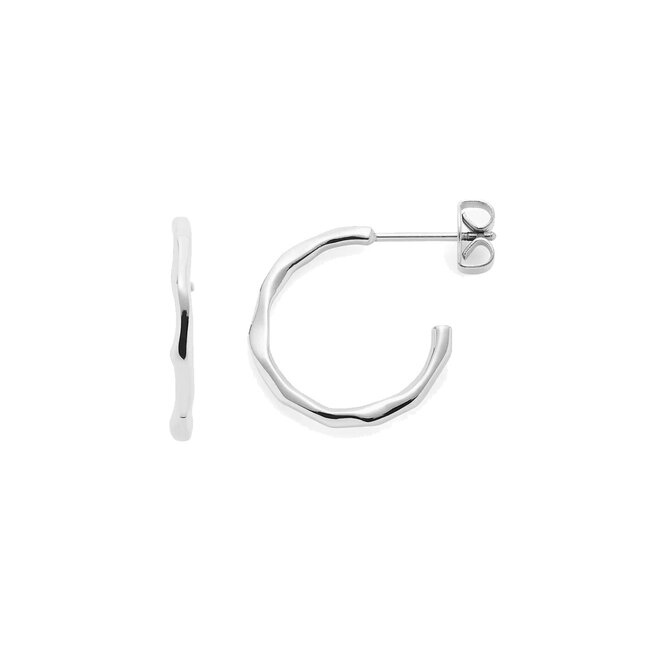 Oorringen - Swirl Zilverkleurig | 25 x 25 mm | Stainless Steel