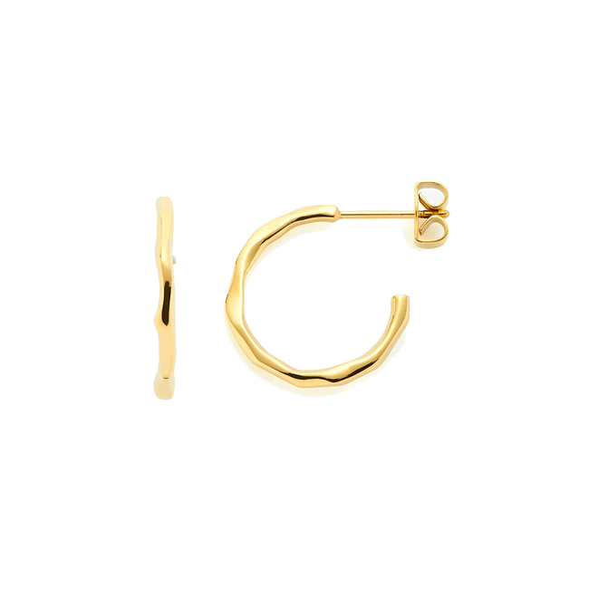 Oorringen - Swirl Goudkleurig | 25 x 25 mm | Stainless Steel