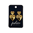 Fashion Favorite Love Heart Oorbellen - Goudkleurig/Zilverkleurig | 3,2 x 2,1 cm | Fashion Favorite