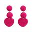 Fashion Favorite Liva Heart Oorbellen - Roze | 7,4 cm  x 4,7 cm