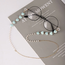 Fashion Favorite Brillenkoord - Parel/Hartje Lichtroze | Zonnebril Ketting | 68 cm