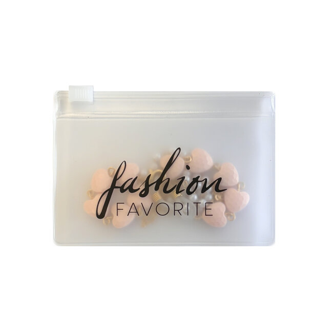 Brillenkoord - Parel/Hartje Creme | Zonnebril Ketting | 68 cm