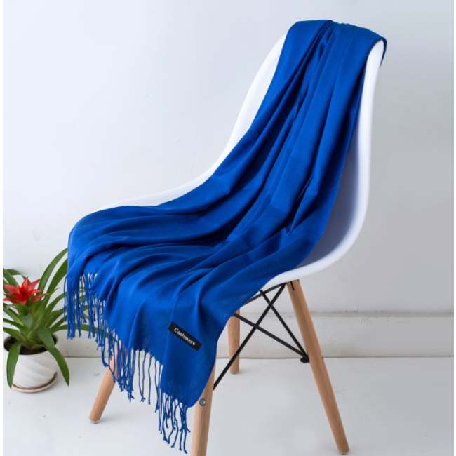 Pashmina Sjaal - Konings Blauw | Polyester | 180 x 70 cm