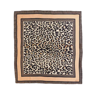 Fashion Favorite Satijnlook Sjaal Leopard - Goud/Bruin