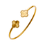 Clover Bangle - Goudkleurig | 17 cm | Stainless Steel