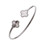 Fashion Favorite Clover Bangle - Zilverkleurig | 17 cm | Stainless Steel