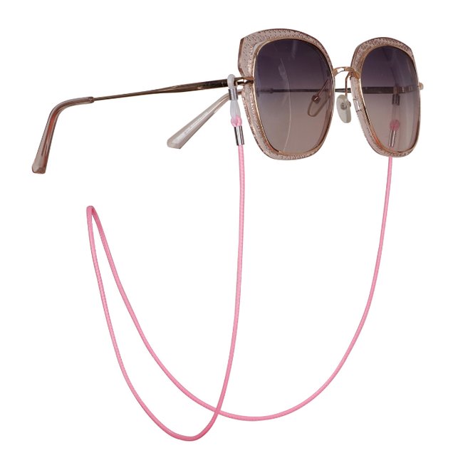 Zonnebrilkoord - Roze | Kunstleder | 66 cm