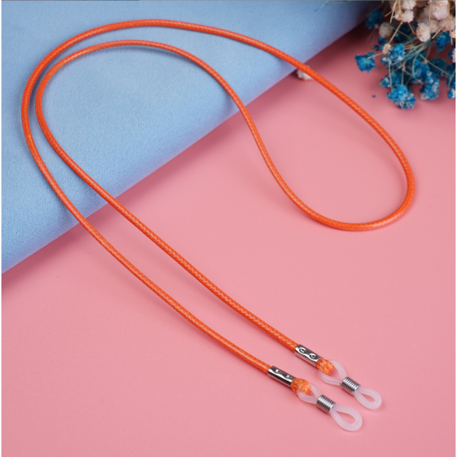 Zonnebrilkoord - Oranje | Kunstleder | 66 cm