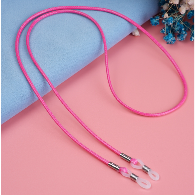 Zonnebrilkoord - Fuchsia | Kunstleder | 66 cm