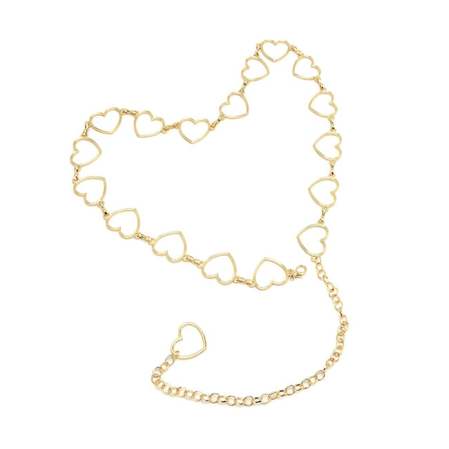 Fashion Favorite Belly Chain / Buikketting - Hart Goudkleurig | Fashion Favorite