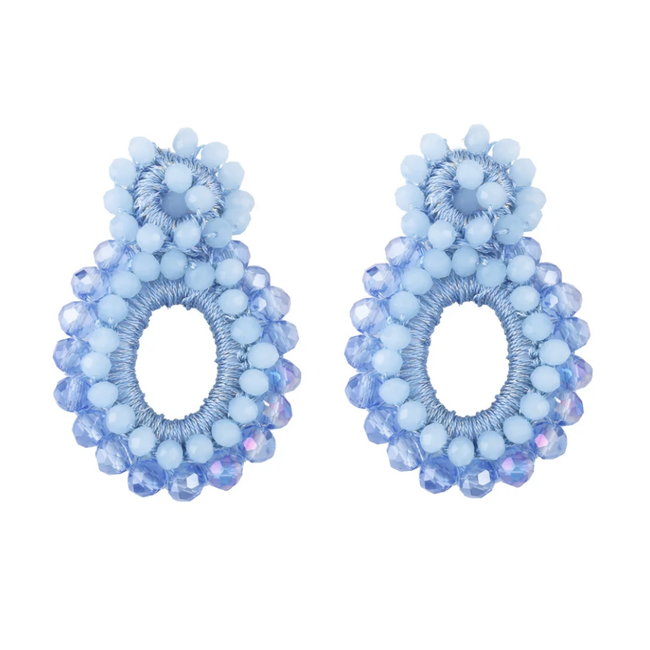 Fashion Favorite Summer Beads Oorbellen - Blauw | 5,4 x 3,5 cm