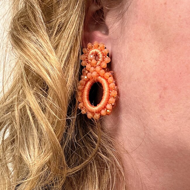 Summer Beads Oorbellen - Oranje | 5,4 x 3,5 cm