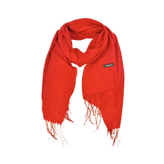 Pashmina Sjaal - Rood | Polyester | 180 x 70 cm