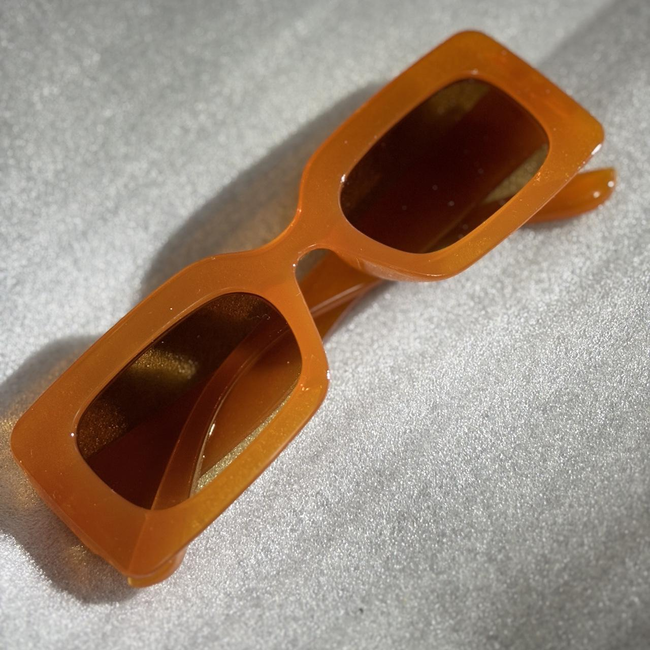 Rectangle Zonnebril - Oranje | Fashion Favorite