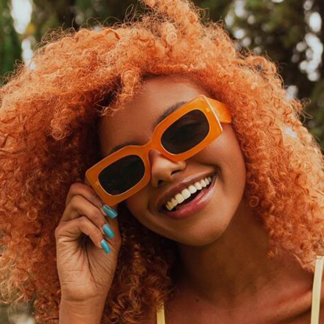 Rectangle Zonnebril - Black/Grey | Fashion Favorite