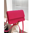 Fashion Favorite Croco Schoudertas Luxe - Roze | Suede/Vilt | 22 x 15 x 8 cm
