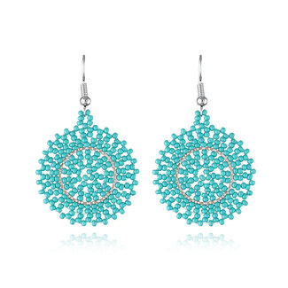 Fashion Favorite Carise Circle Oorbellen - Aqua