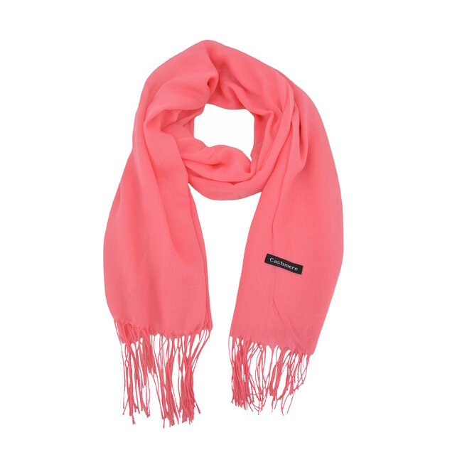 Fashion Favorite Pashmina Sjaal - Koraal Roze | Cashmere/Viscose | 180 x 70 cm