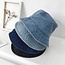 Fashion Favorite Denim Bucket Hat - Zwart | Katoen