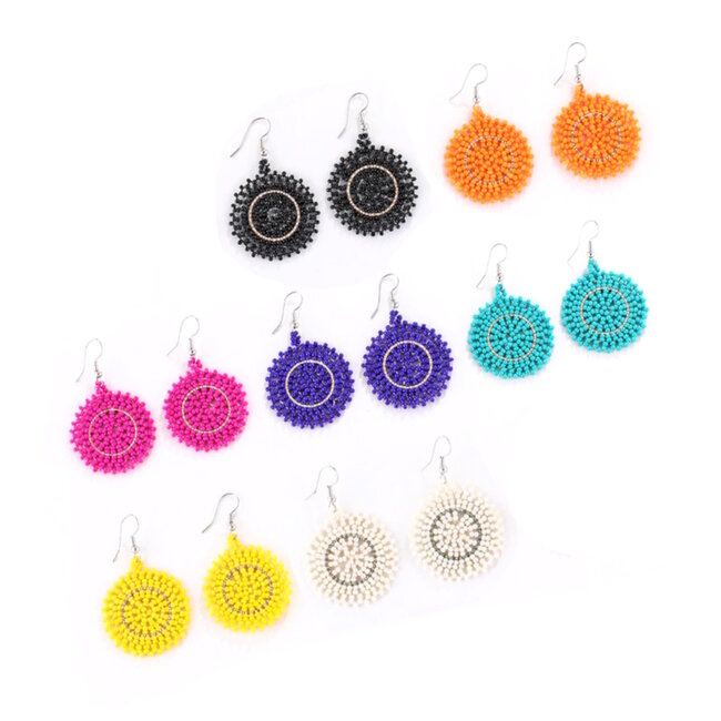 Carise Circle Oorbellen - Paars | 5,3 x 3,5 cm