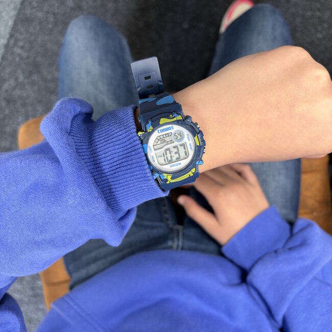 Digitaal Kinderhorloge - Army Zwart | PVC Kunststof | 38 mm