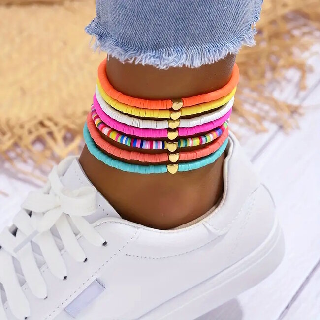 Hartje Armbanden Set - Multi Mix | 7- delig