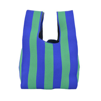 Fashion Favorite Mini Tas - Streep Blauw/Groen