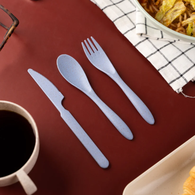 Reisbestek Set - Lila | Milieuvriendelijk/Herbruikbaar