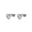 Evi Love Hart Oorbellen - Zilverkleurig | 7 x 7 mm | Stainless Steel