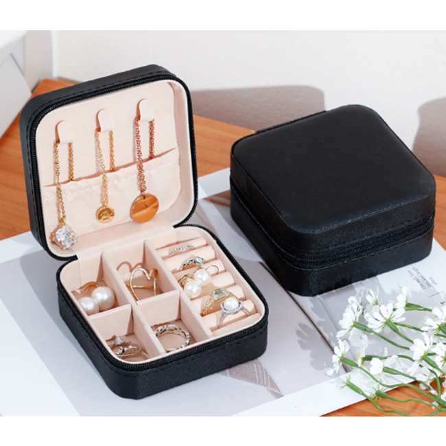 Sieraden Etui/Doosje - Zwart | 10 x 10 x 5 cm