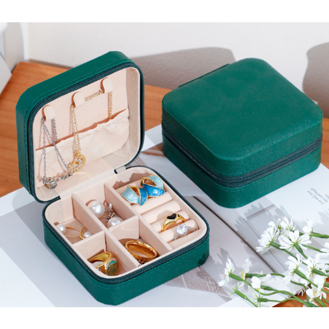 Sieraden Etui/Doosje - Groen | 10 x 10 x 5 cm