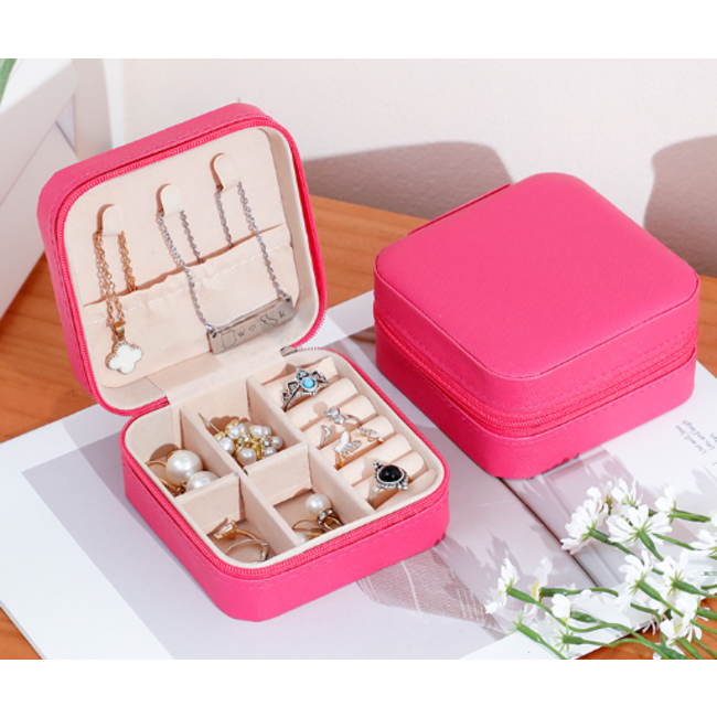Sieraden Etui/Doosje - Roze | 10 x 10 x 5 cm