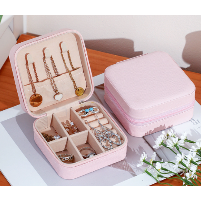 Sieraden Etui/Doosje - Lichtroze | 10 x 10 x 5 cm