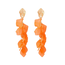 Flower Leaf Oorbellen - Oranje | 12 x 4 cm