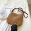 Rattan Summer Tas - Bruin | 29 x 25 cm | Rotan / Polyester