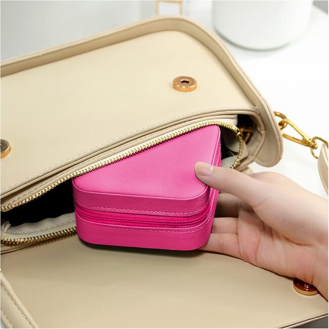 Sieraden Etui/Doosje - Roze | 10 x 10 x 5 cm