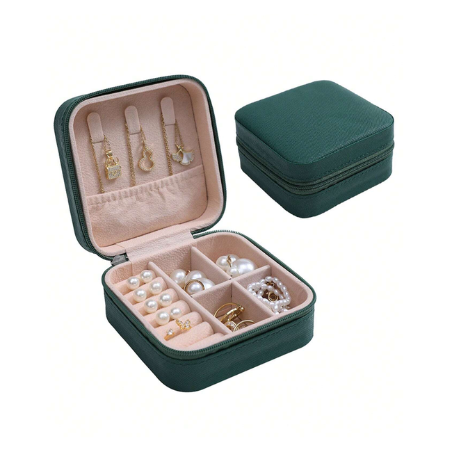 Sieraden Etui/Doosje - Groen | 10 x 10 x 5 cm