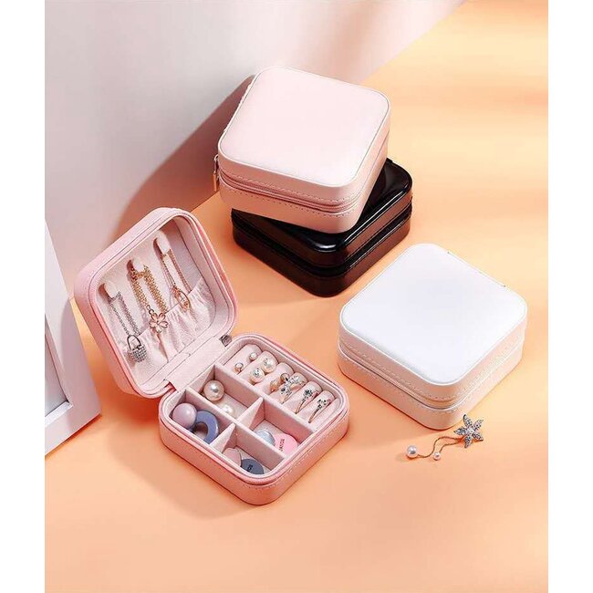 Sieraden Etui/Doosje - Lichtroze | 10 x 10 x 5 cm