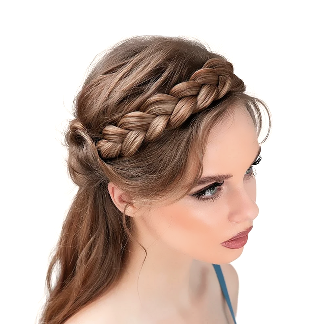 Vlecht / Braid Haarband - Brunette Ash Blonde | Regular 3,5 cm