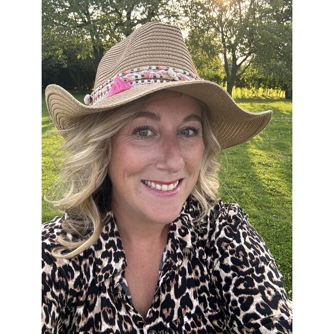 Cowboy Hoed Ibiza - Bruin | Verstelbaar | 55 - 58 cm