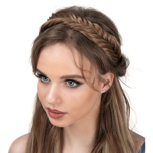 Vlecht / Braid Haarband - Medium Ash Brown | Fishtail 3,5 cm