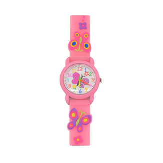 Fashion Favorite Kinder Horloge | 3D Vlinder Lichtroze