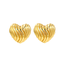 Oorbellen Wave Heart - Goudkleurig | 1,5 x 1,4 cm
